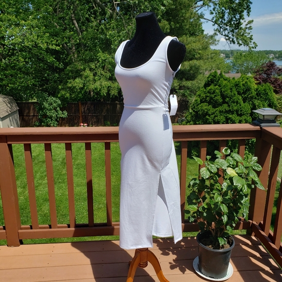 NWT LEITH Bodycon White Tank Dress Sz S - Picture 7 of 16